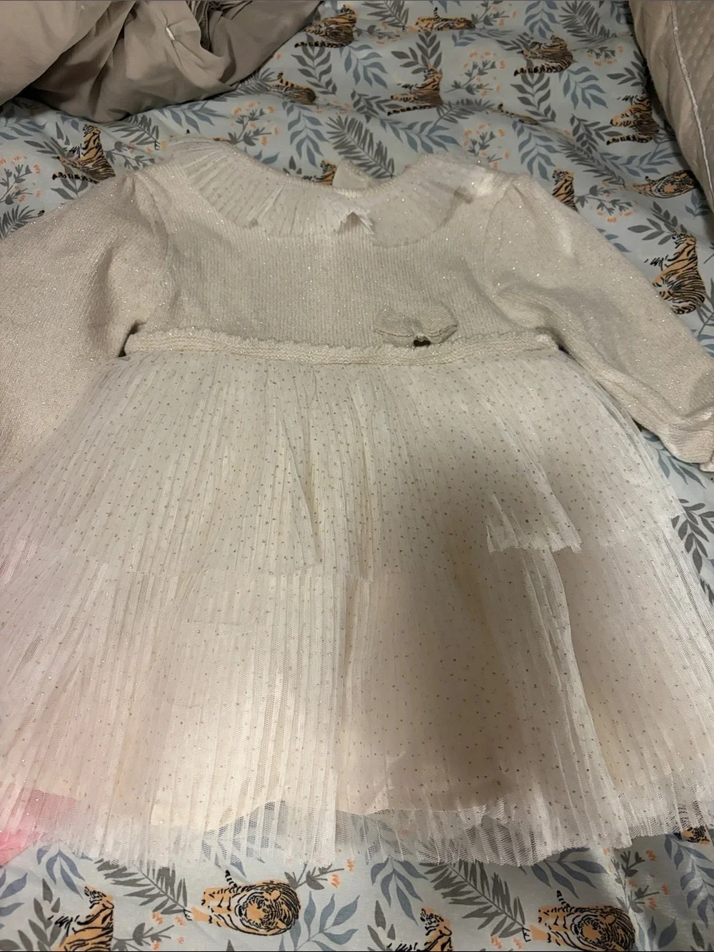 2 Baby Girls Holiday Tulle Party Dress - 9-12 months